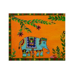 ESTILO MADHUBANI 01 (ELEFANTES DECORADOS - 40% DE DESCUENTO SÓLO POR TIEMPO LIMITADO)