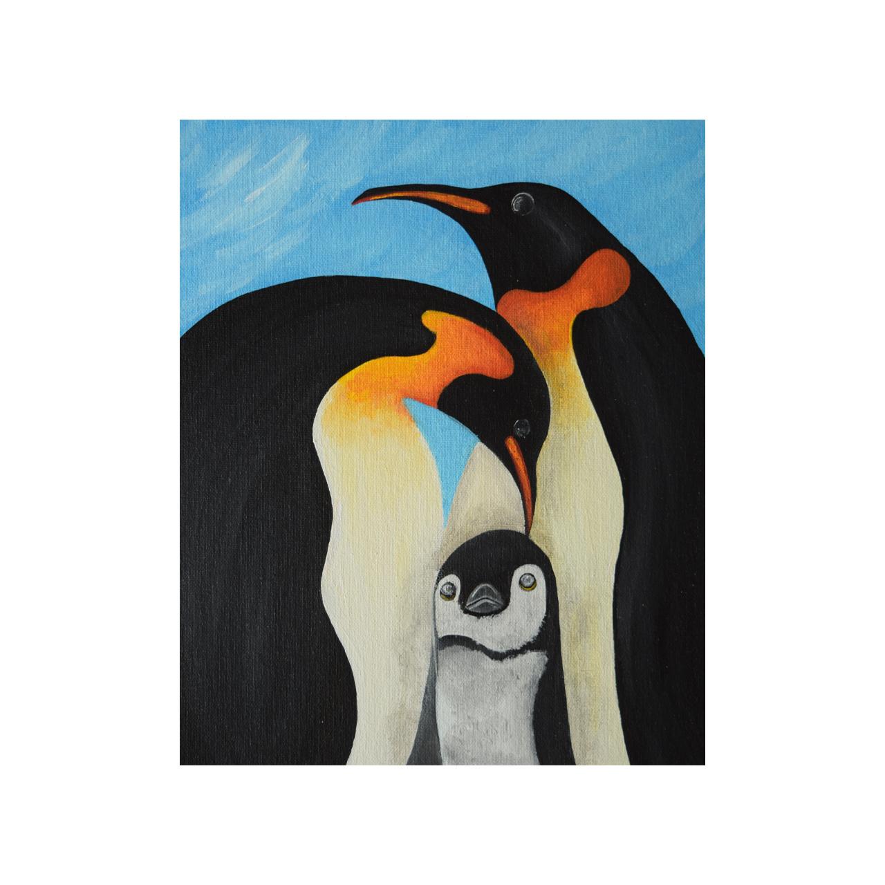 La famiglia Penguin - Painting di Jay Patel