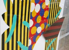 Hancock Park, Composición abstracta geométrica en esmalte sobre metal de Jay Phillips