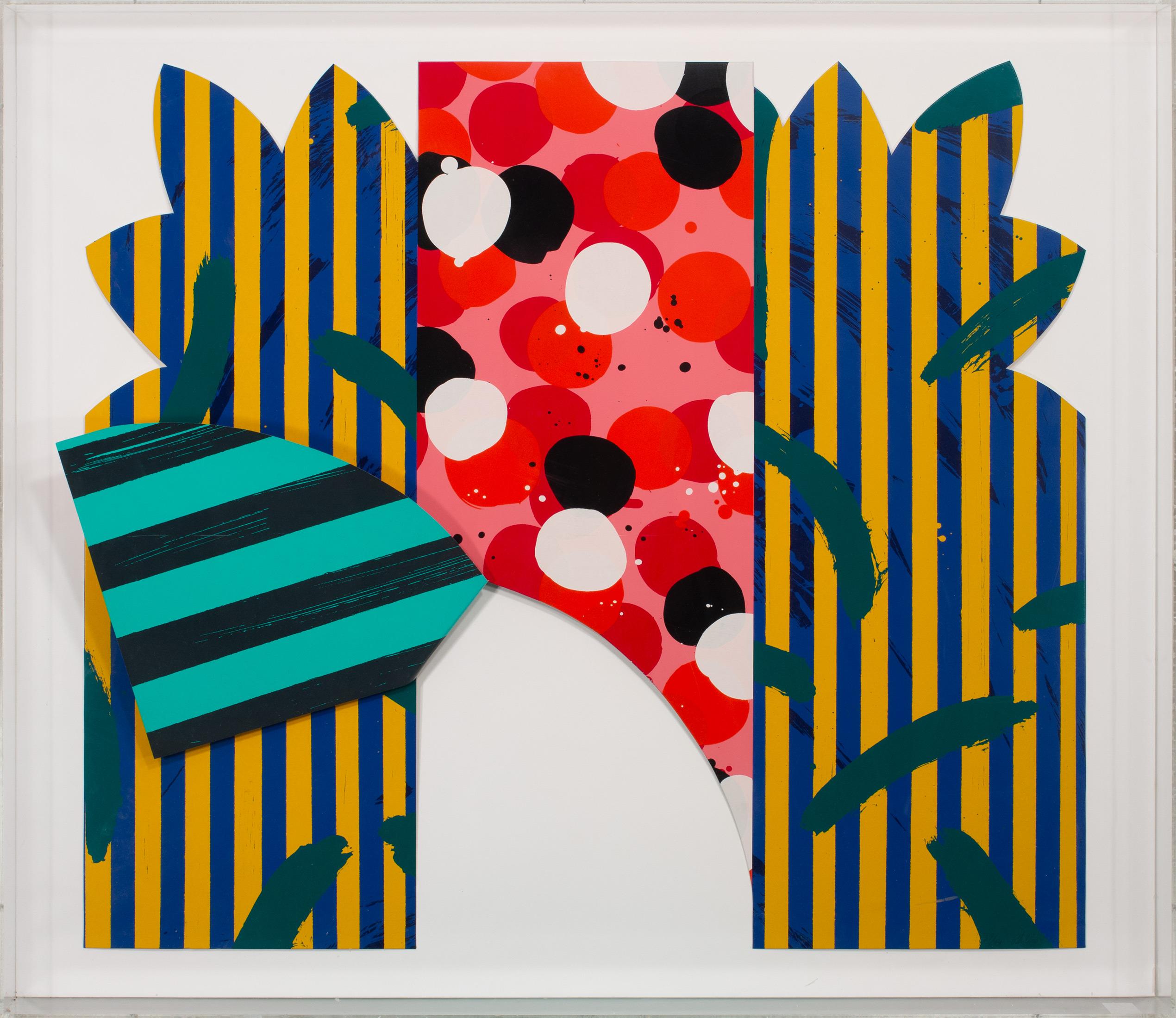 Jay Phillips "Bel-Air Gate" 1981 Signed Enamel on Aluminum Wall Sculpture