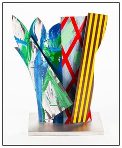 Jay Phillips Original Enamel Painting Steel Sculpture Large Signed Modern Art