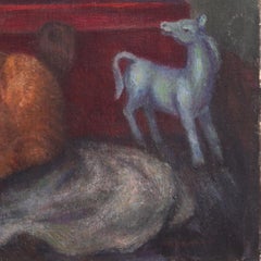 'Ginger Cat with Still Life', American Modernist, WPA Muralist, SFAA, GGIE, MoMA