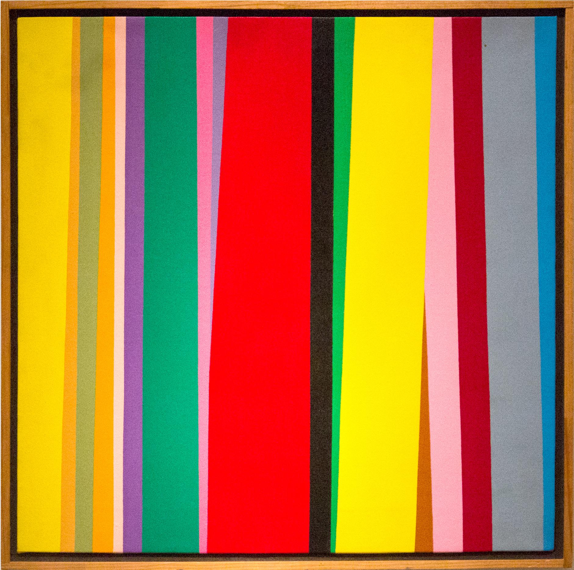 Jay Rosenblum Abstract Painting - #4, Color Stripe Composition