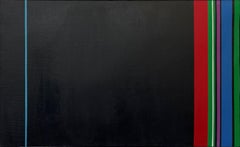 „Schwarzer Whole“, Jay Rosenblum, Abstraktes Farbfeld mit Streifen