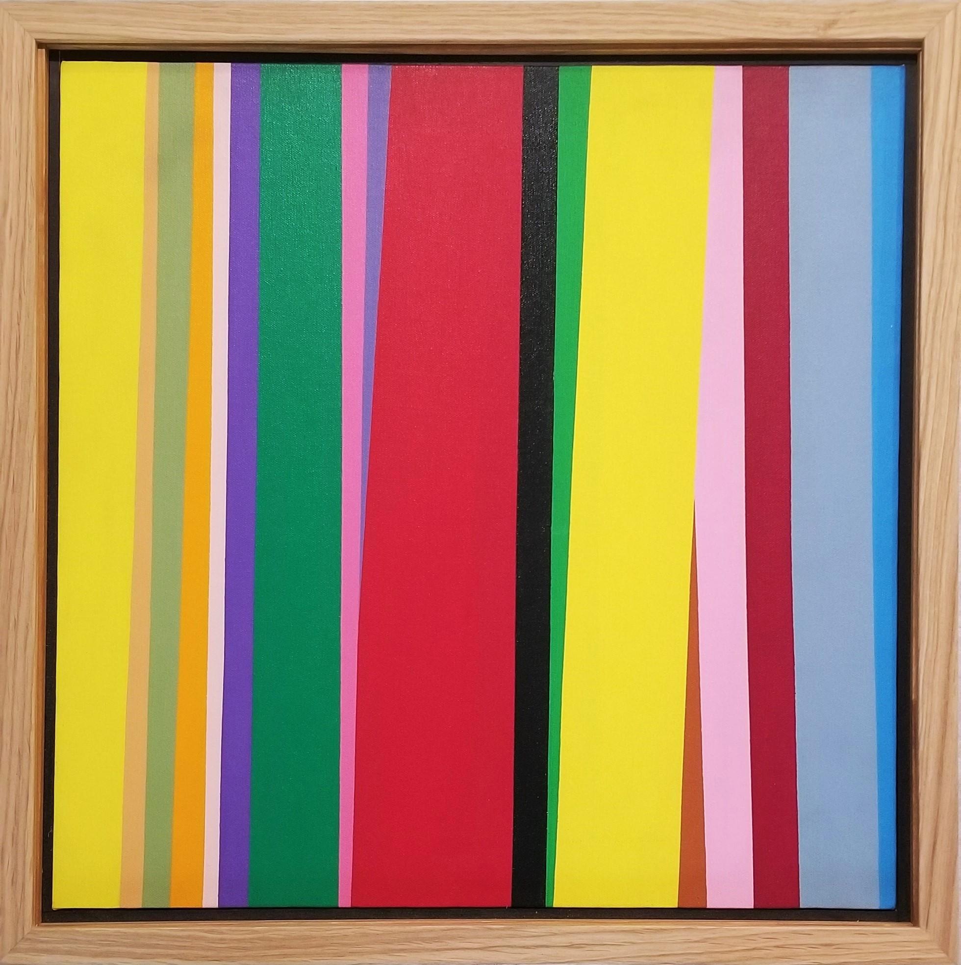 Untitled #4 /// Abstract Geometric Striped Jay Rosenblum New York Art Painting  For Sale 1