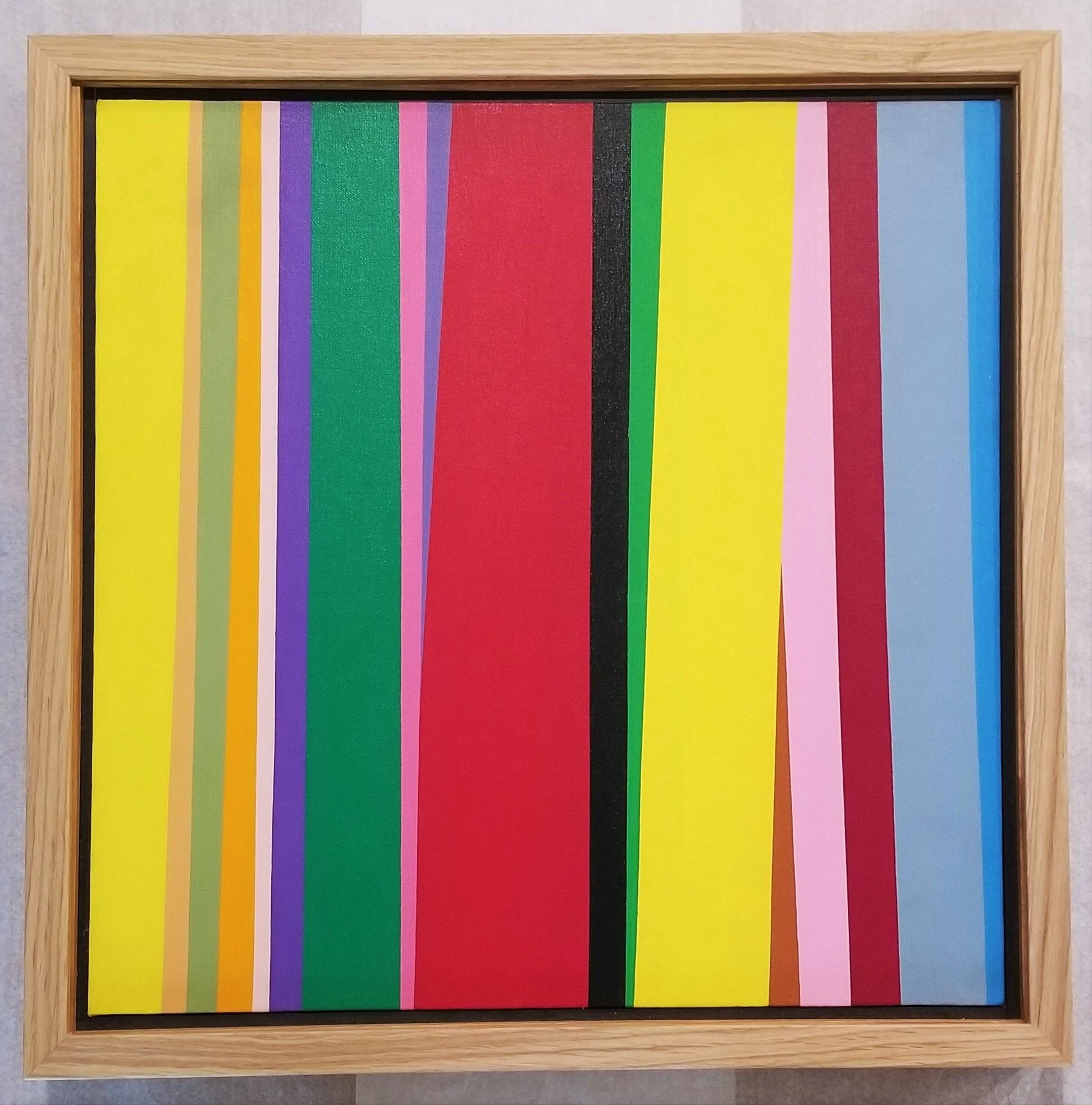 Untitled #4 /// Abstract Geometric Striped Jay Rosenblum New York Art Painting  For Sale 2