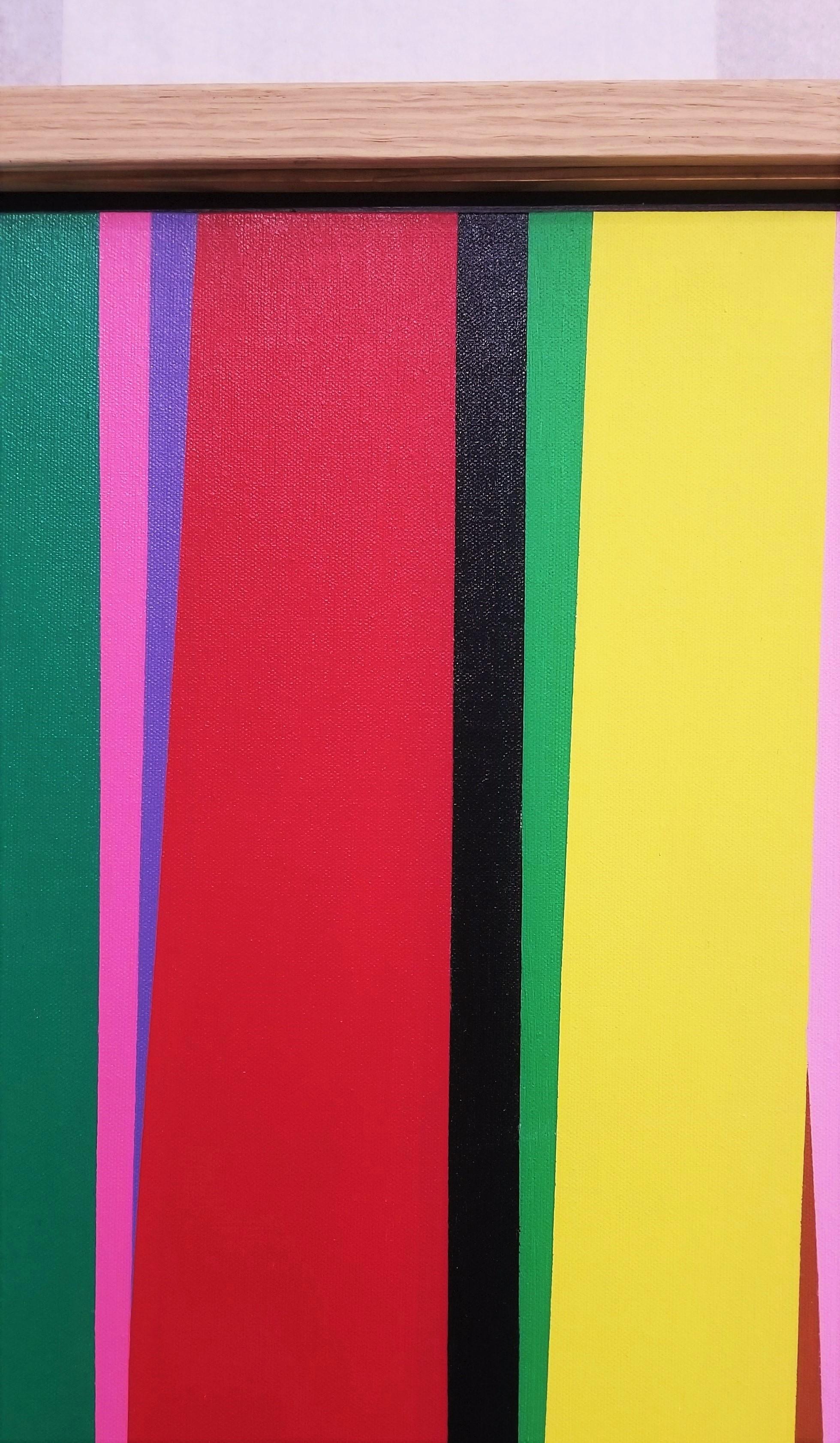 Untitled #4 /// Abstract Geometric Striped Jay Rosenblum New York Art Painting  For Sale 7