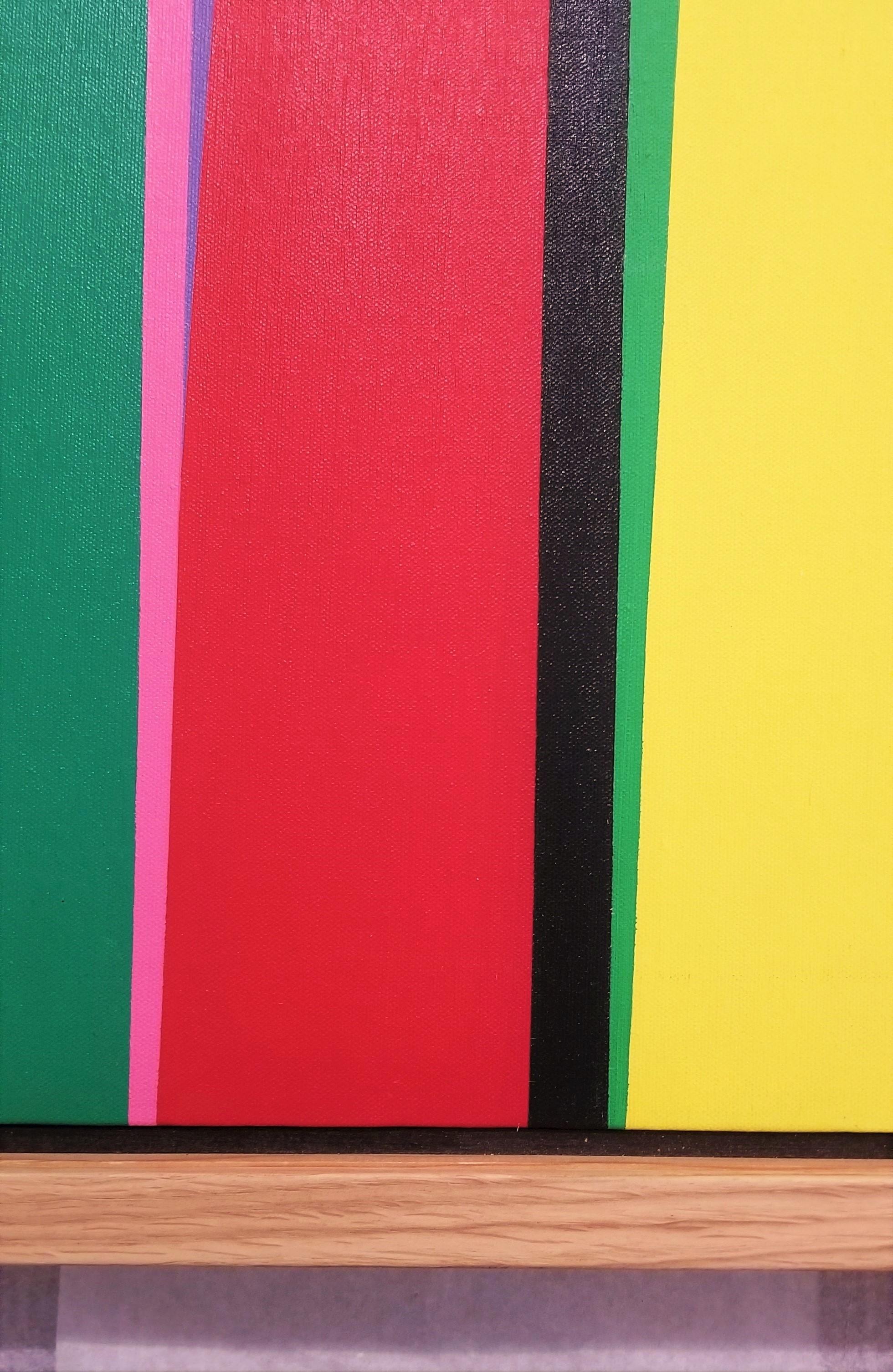 Untitled #4 /// Abstract Geometric Striped Jay Rosenblum New York Art Painting  For Sale 8