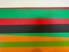 "Untitled, " Jay Rosenblum, Hard-Edge Color Field, Colorful Horizontal Stripes
