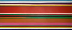 "Untitled, " Jay Rosenblum, Hard-Edge Color Field, Colorful Horizontal Stripes