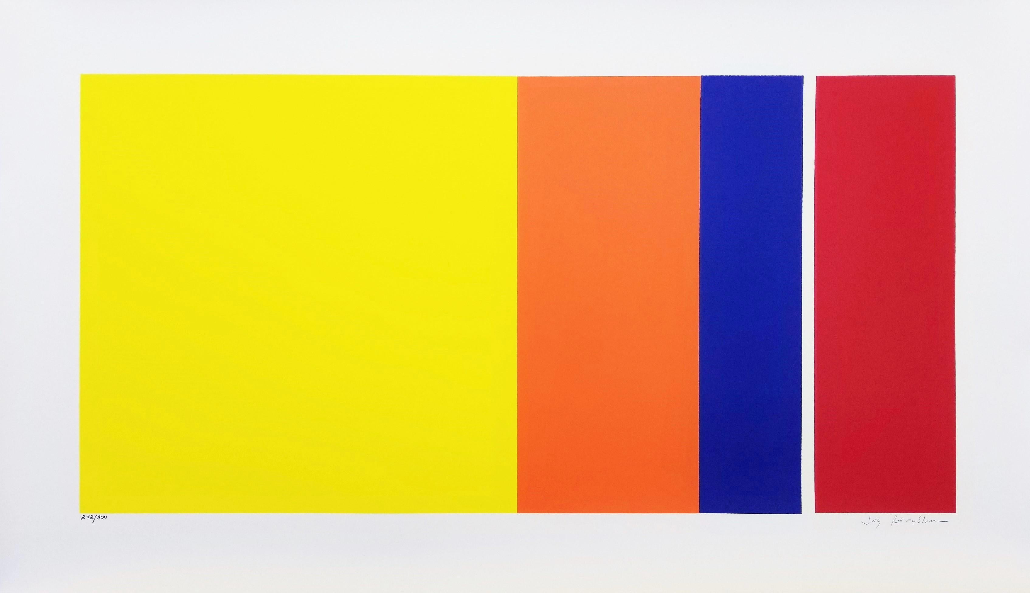 Grove #1 /// Abstrakte geometrische farbenfrohe Jay Rosenbulm New Yorker Siebdruckkunst, Jay Rosenbulm – Print von Jay Rosenblum