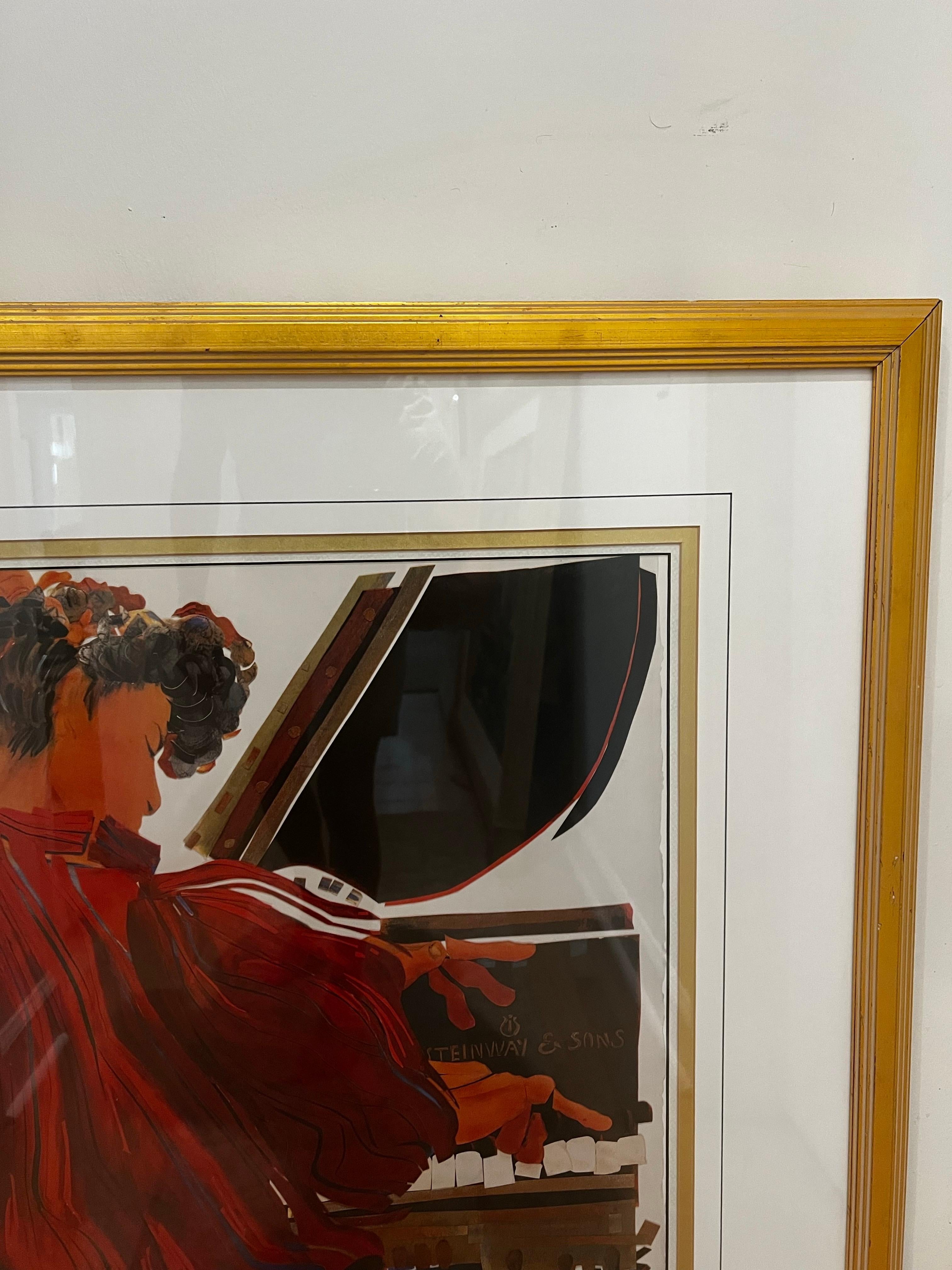 Fin du 20e siècle Jay Sclossberg-Cohen Fine Art - Jeff, le frère de l'artiste, au piano en vente