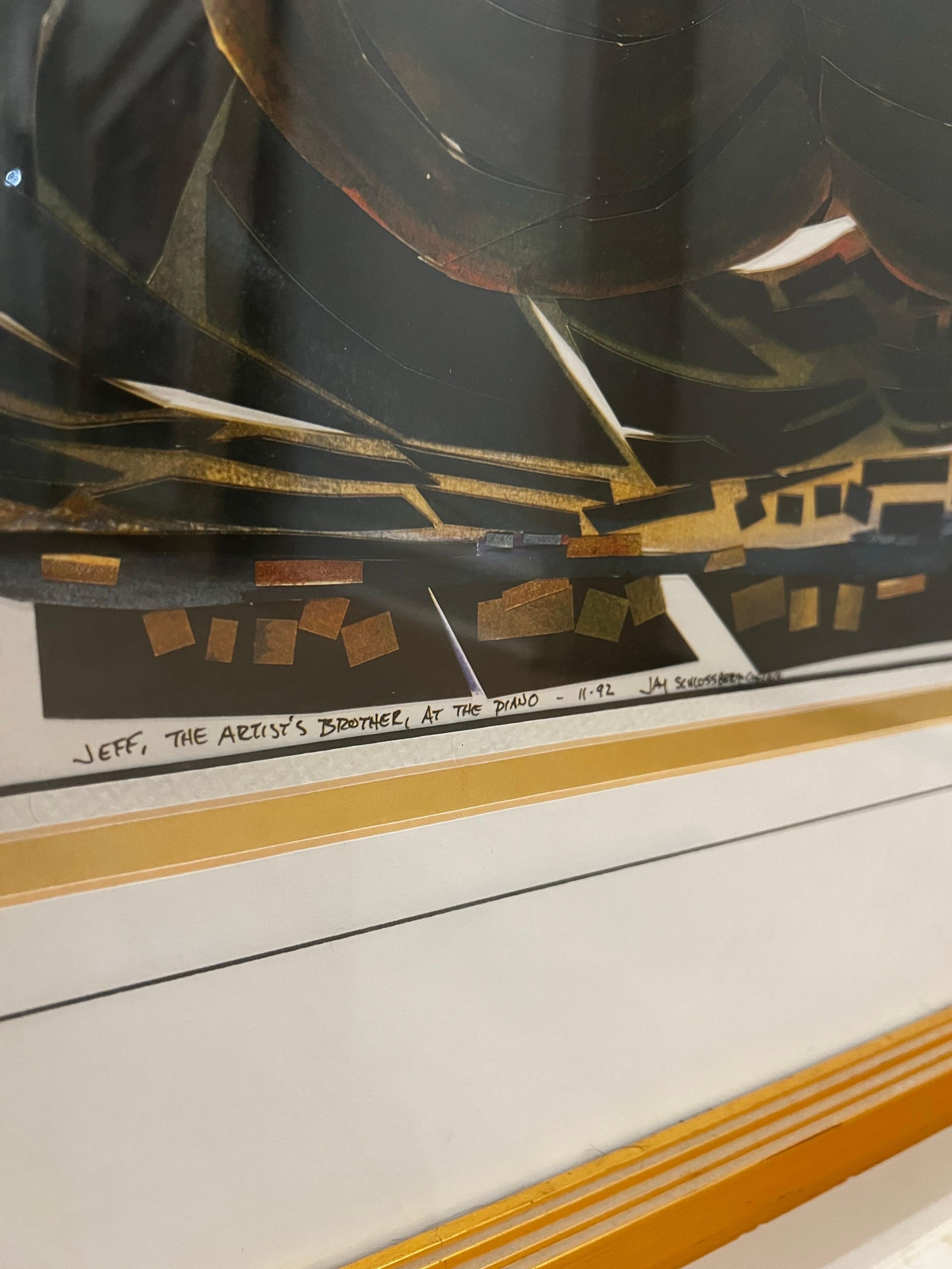 Jay Sclossberg-Cohen Fine Art - Jeff, le frère de l'artiste, au piano en vente 1