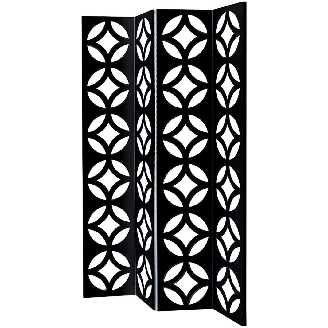 Jay Folding Screen in Black Lacquered Wood by Boca do Lobo For Sale