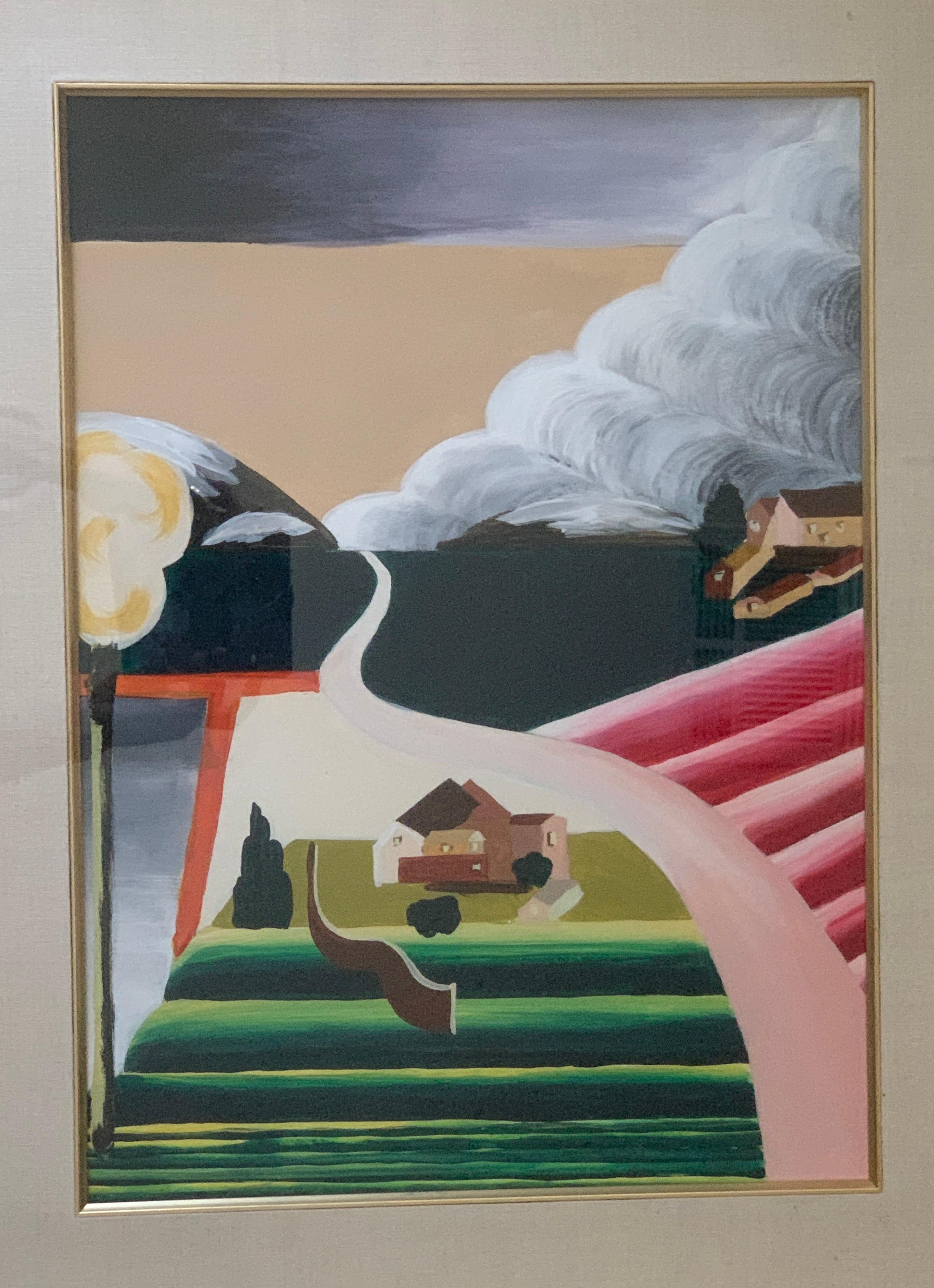 Collezione Jay Spectre Coppia di quadri d'arte moderna ordinati su misura, anni '80 in vendita 7