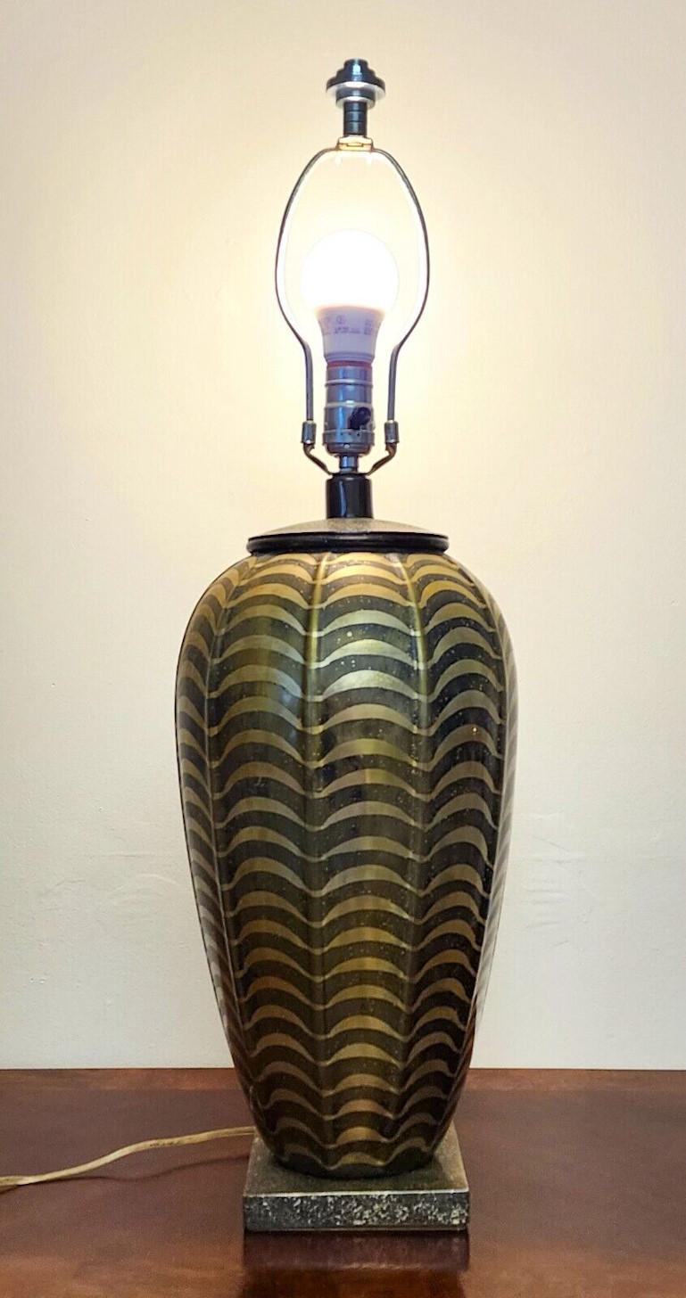 Mid-Century Modern JAY SPECTRE DINANDERIE TABLE LAMP 1980s For Sale