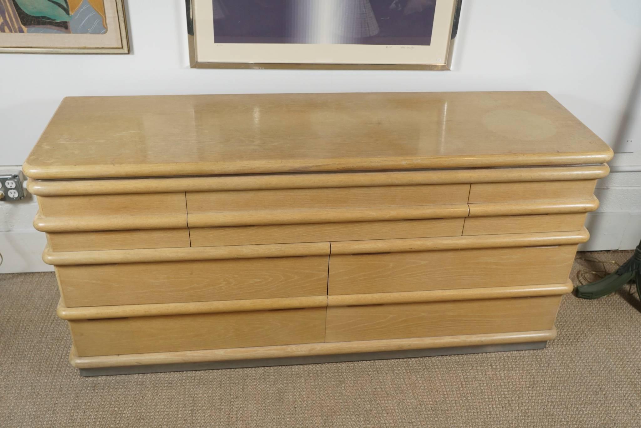 blonde oak dresser