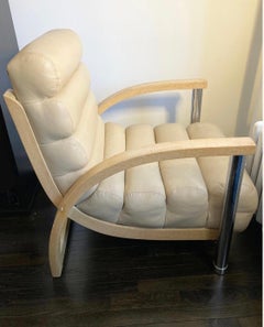 Jay Spectre Eclipse Leather Lounge Chair, Organic Modern Century Club Chair 1980