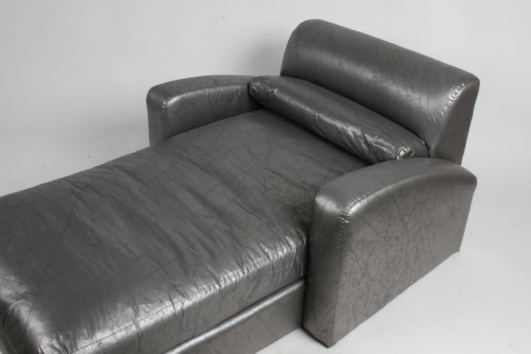 American Jay Spectre for Century 1980s Steamer Chaise Lounge in the Art Deco Style For Sale