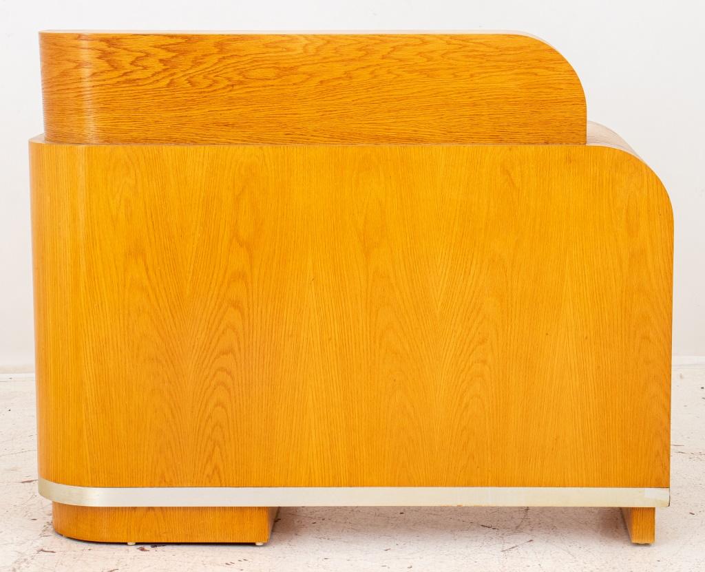 Jay Spectre for Century Deco Manner Oak Desk 4