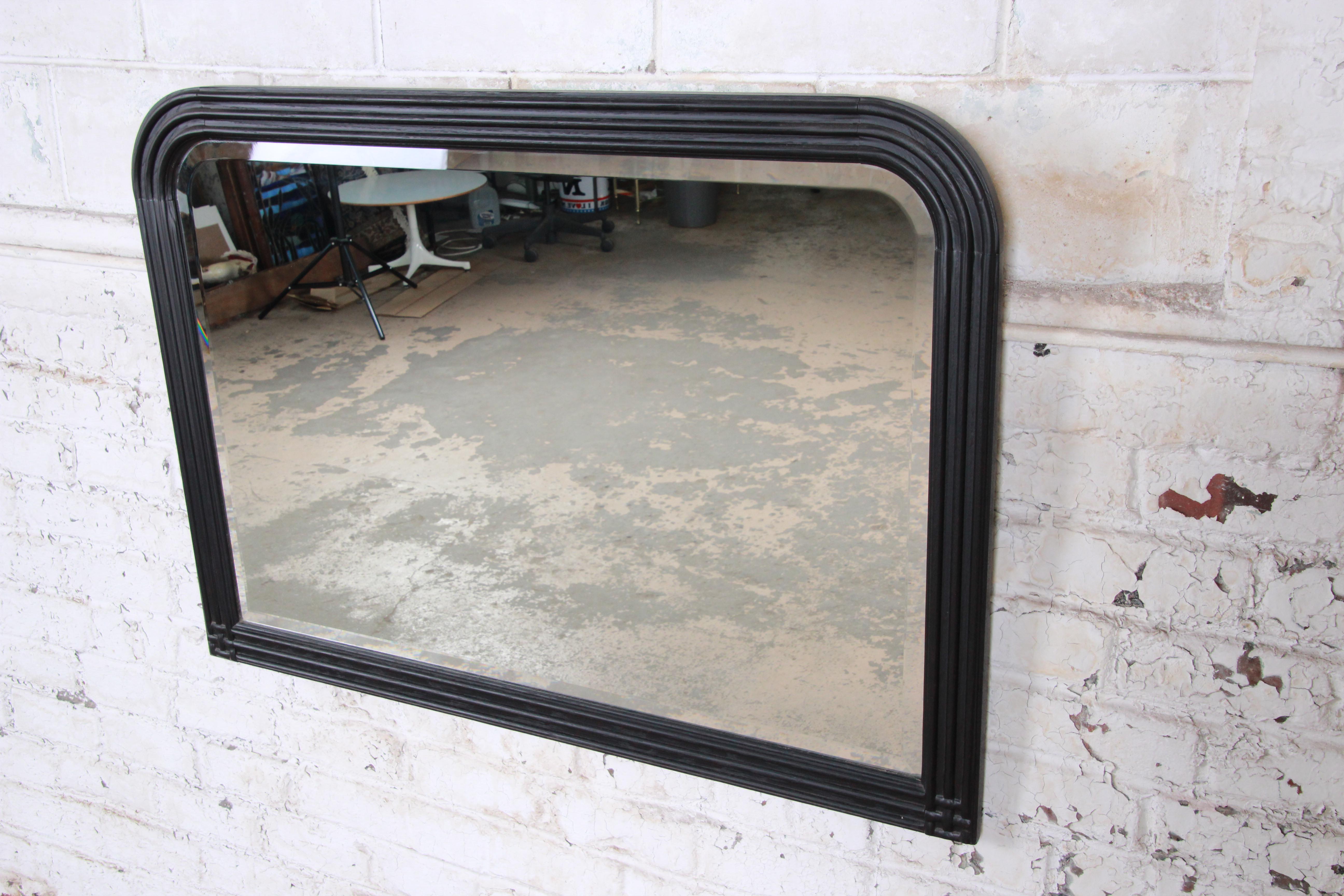 Late 20th Century Jay Spectre for Century Furniture Black Lacquered Oak Mirror