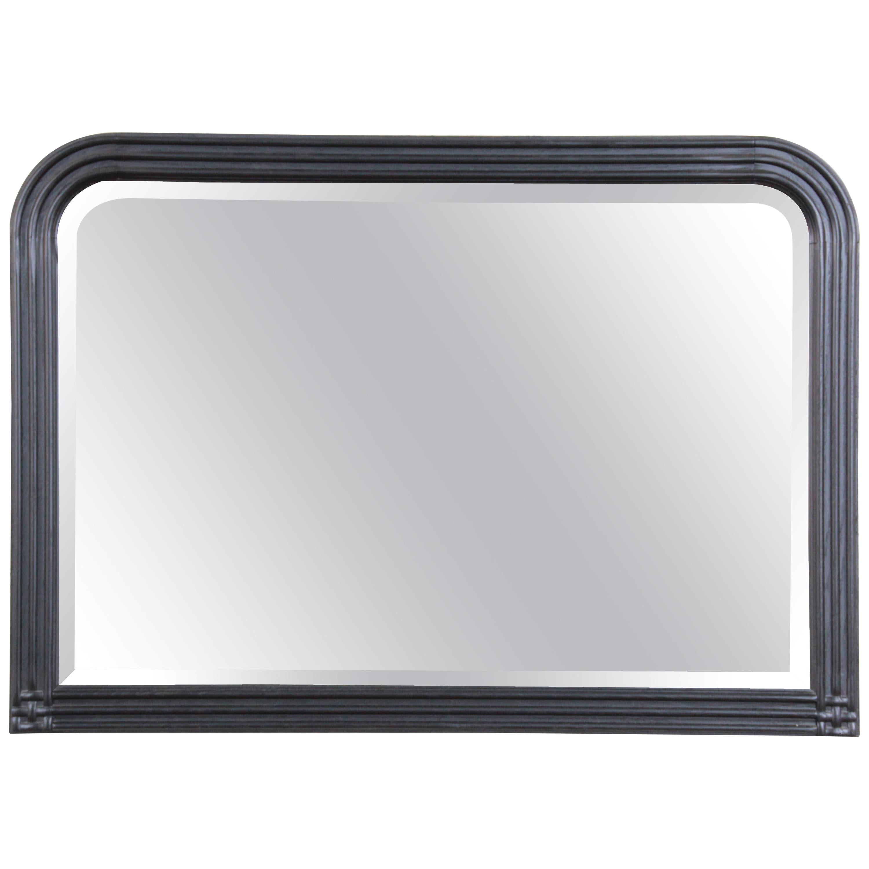 Jay Spectre for Century Furniture Black Lacquered Oak Mirror