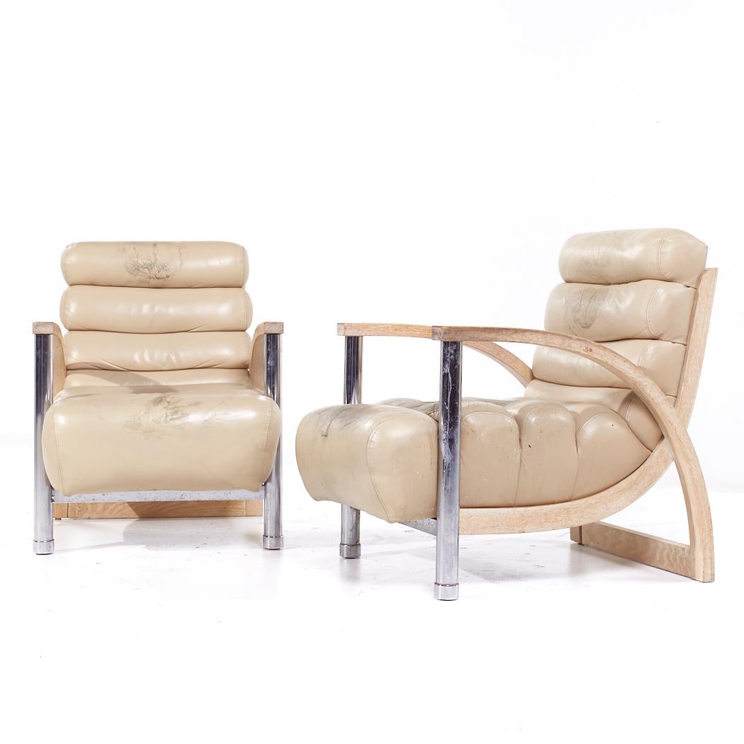 Mid-Century Modern Jay Spectre for Century Furniture Mid Century Eclipse Lounge Chair - Pair For Sale