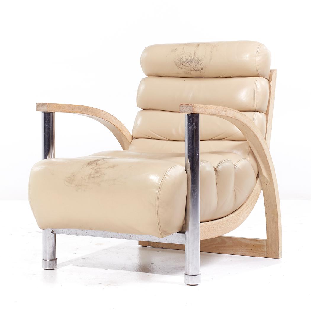 Late 20th Century Jay Spectre for Century Furniture Mid Century Eclipse Lounge Chair - Pair For Sale