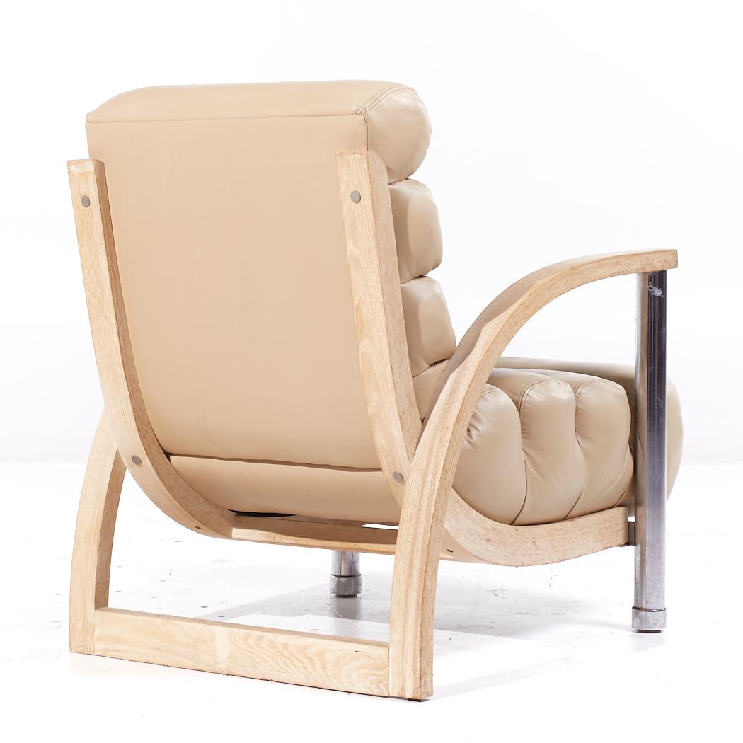 Leather Jay Spectre for Century Furniture Mid Century Eclipse Lounge Chair - Pair For Sale