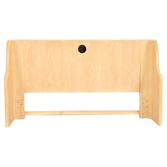 Jay Spectre per Century Furniture Testiera moderna Art Deco in Oak Oak bianco e cromo