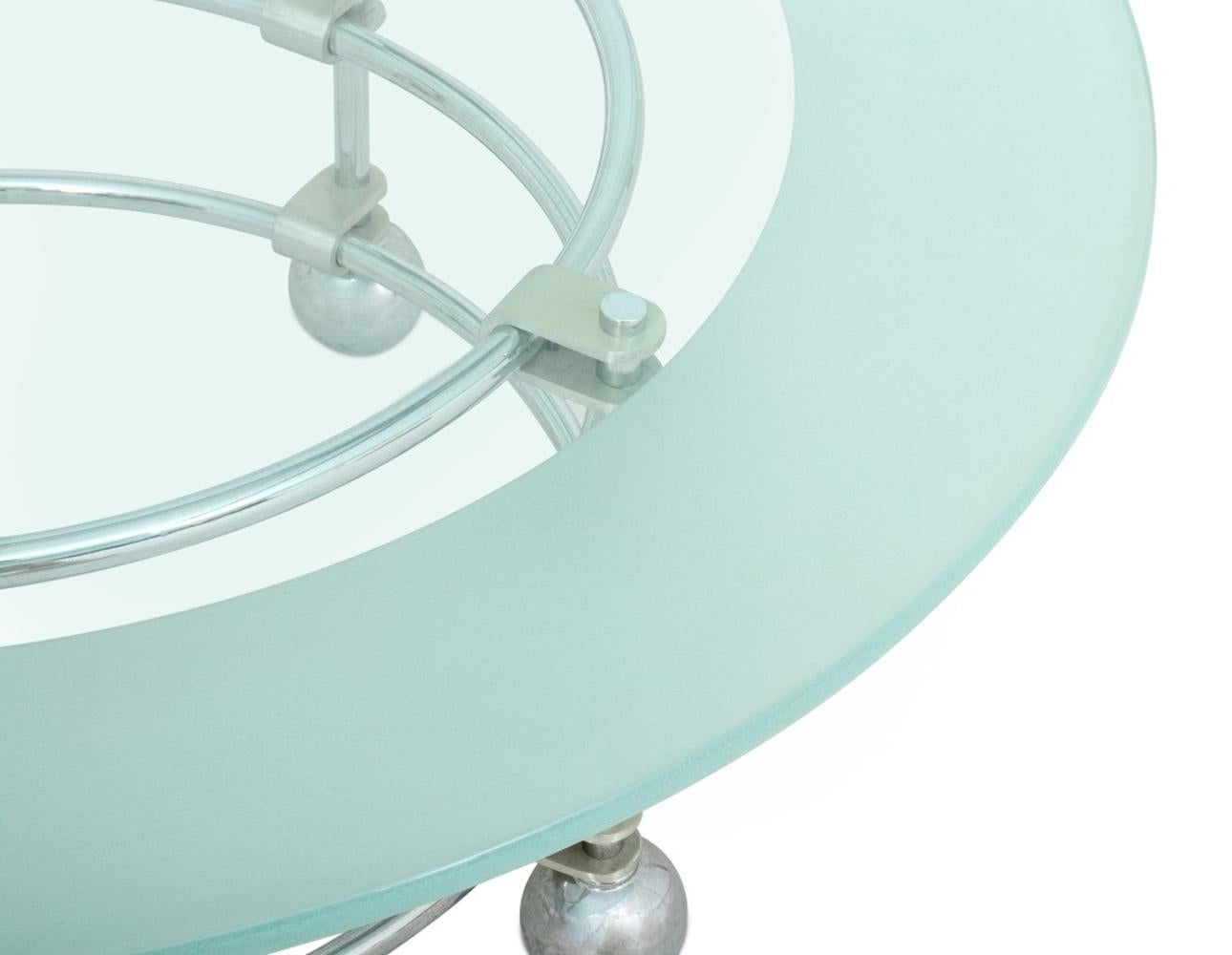 20th Century Jay Spectre for Century Glass Top Coffee Table