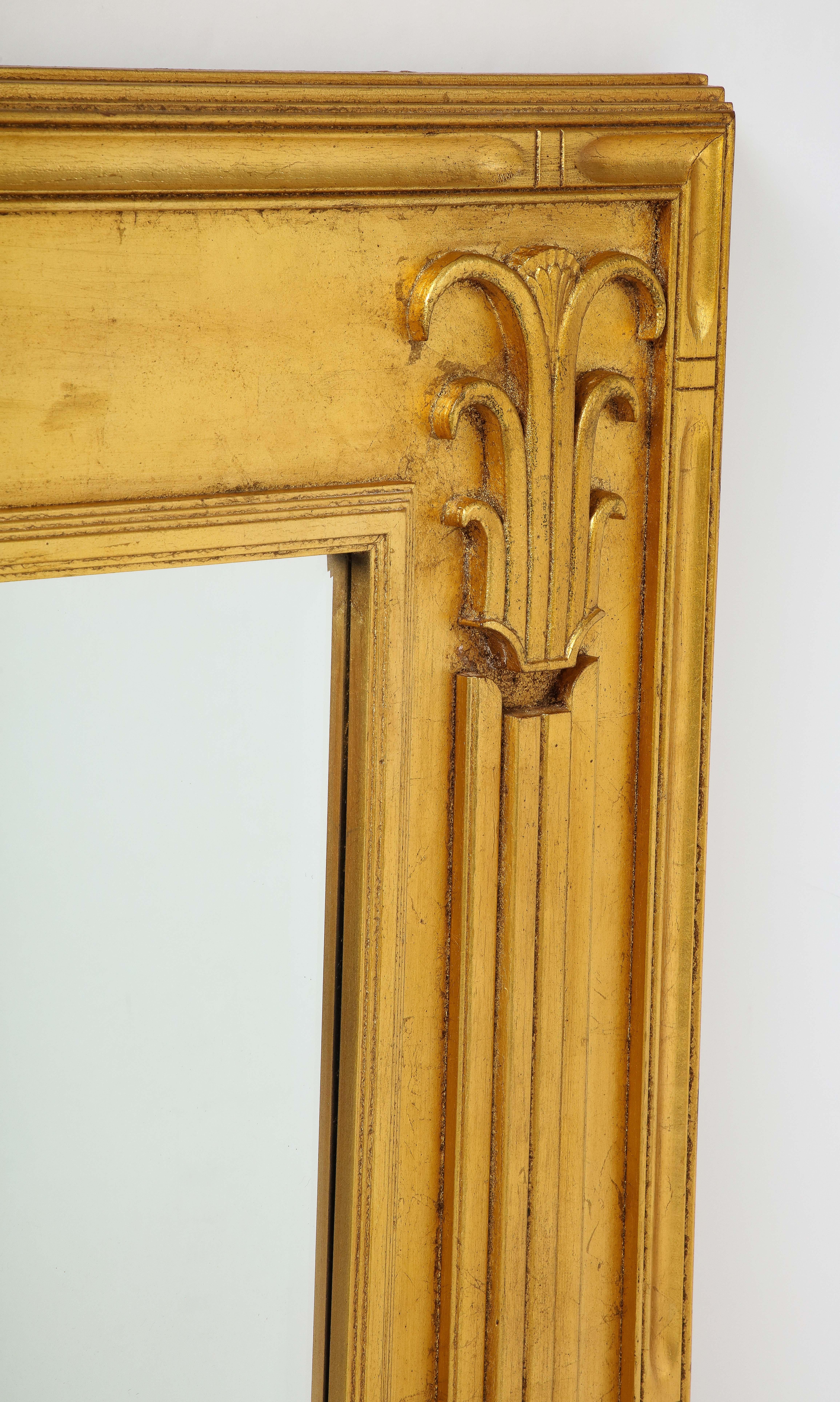 Jay Spectre Gilt Wall Mirror In Good Condition For Sale In New York, NY