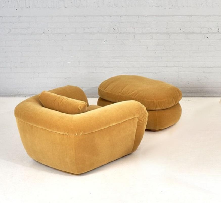 Post-Modern Jay Spectre Lounge Chair and Ottoman, 1990 For Sale