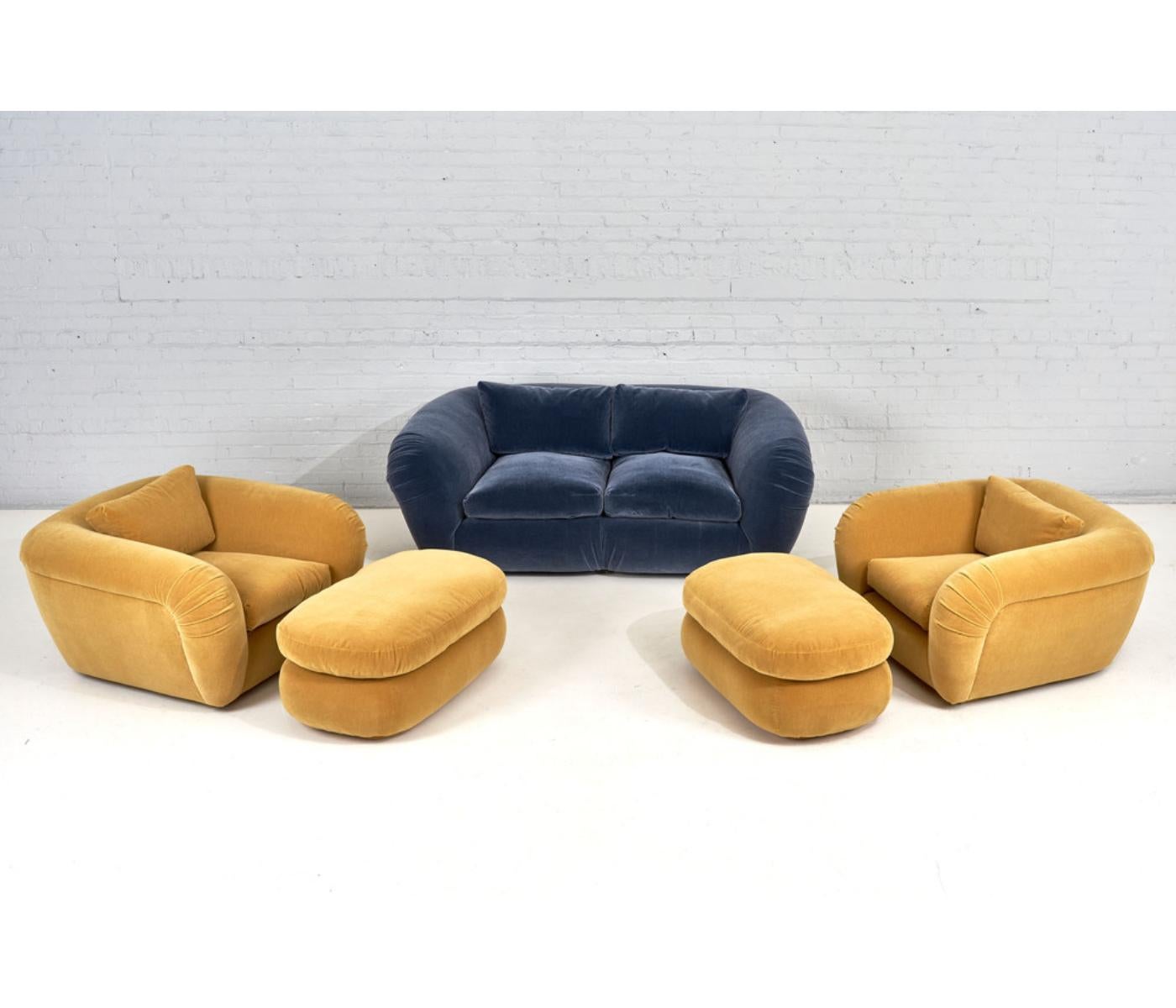 Late 20th Century Jay Spectre Lounge Chair and Ottoman, 1990