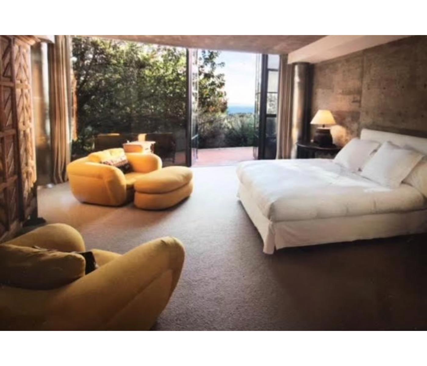 Mohair Jay Spectre Lounge Chair and Ottoman, 1990