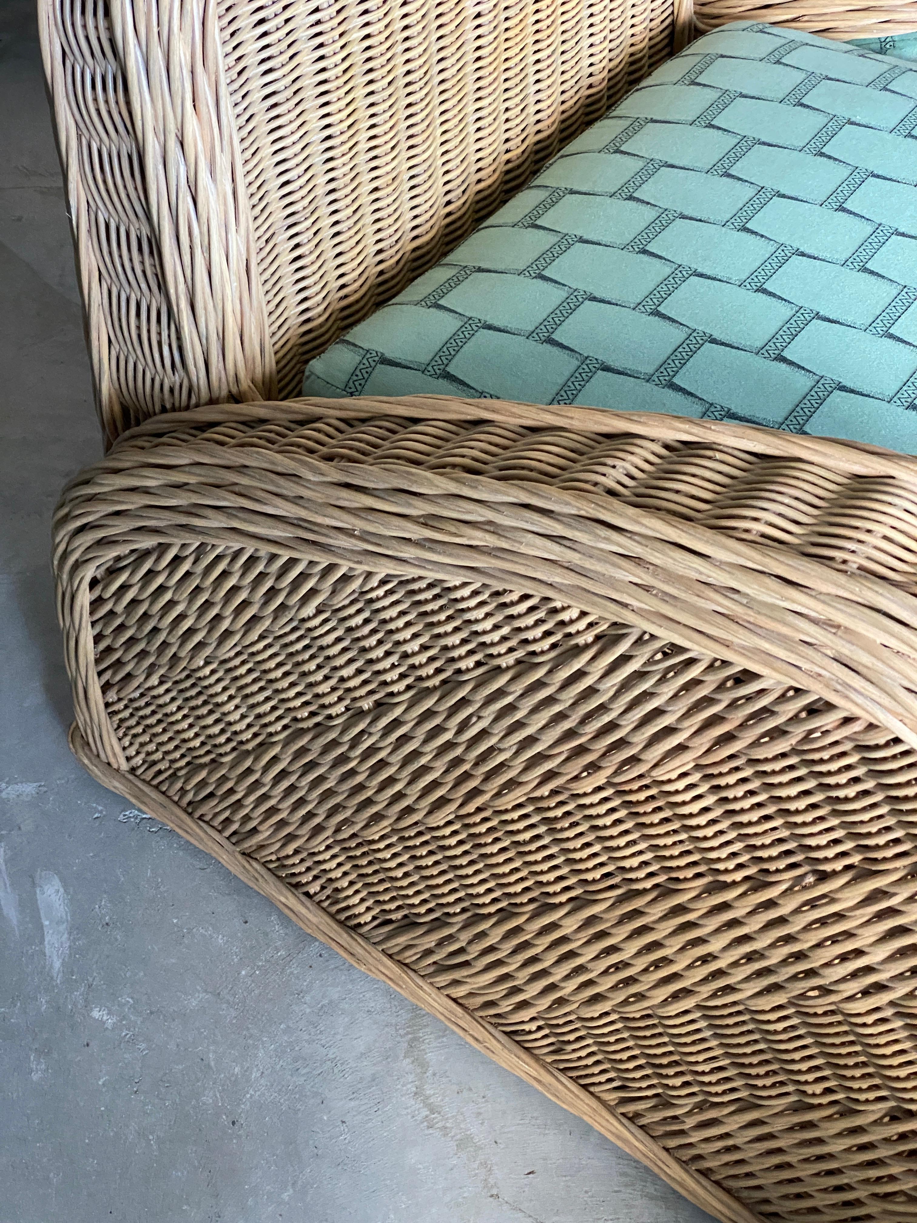 Jay Spectre, Lounge Chairs, Rattan / Wicker Fabric, Century United States, 1980s 1