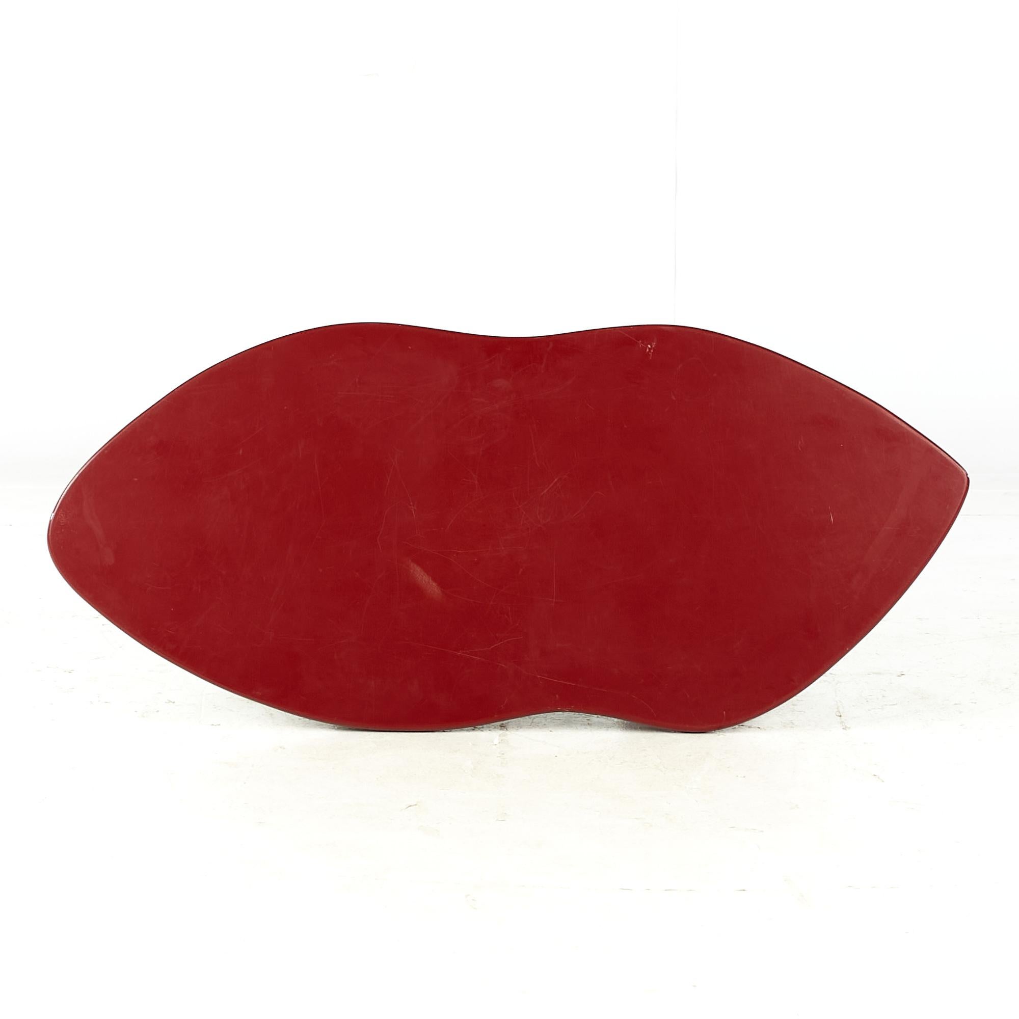 Jay Spectre Midcentury Joan Crawford Lips Coffee Table For Sale 2