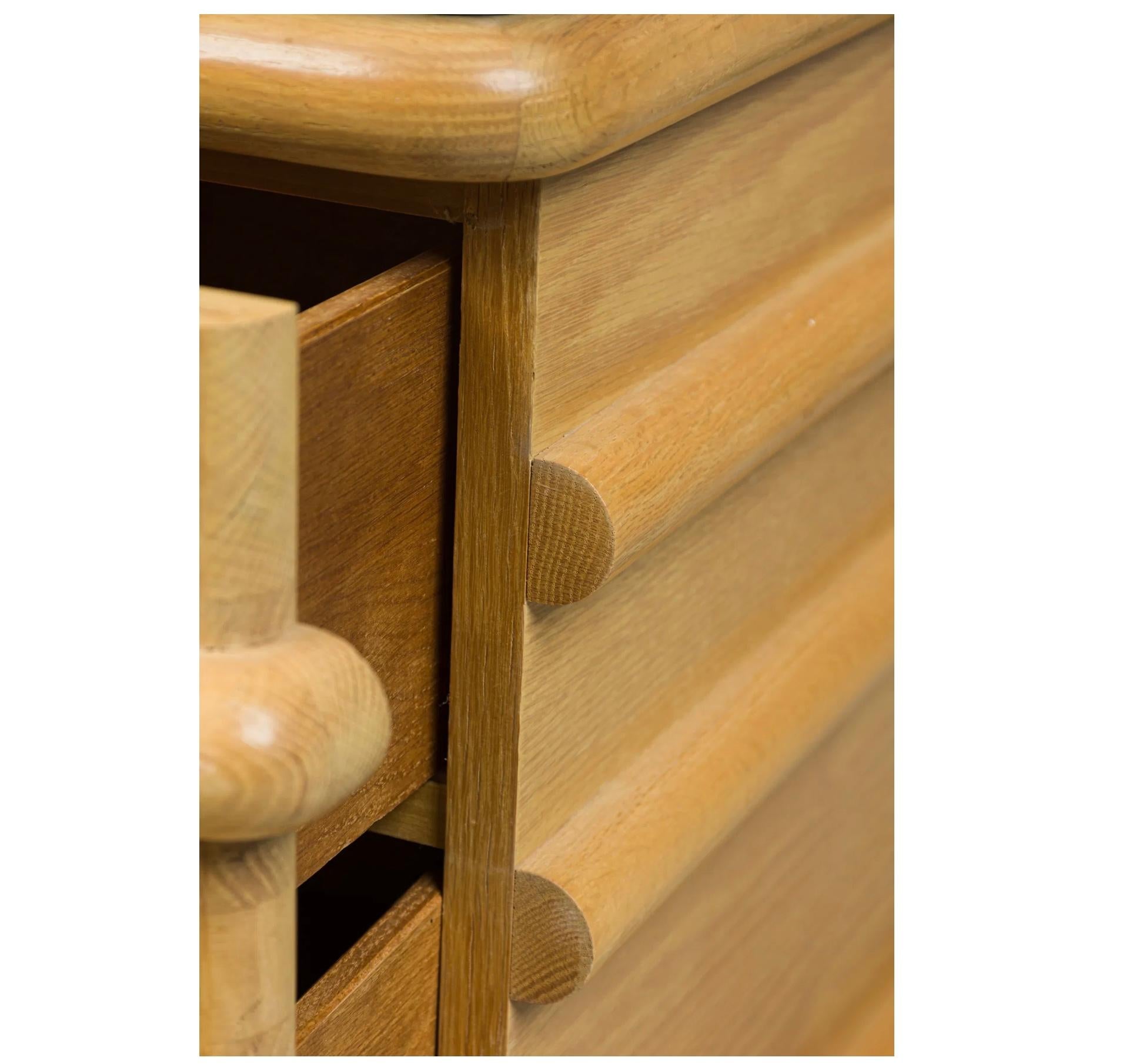 Post-Modern Jay Spectre Modern White Oak dresser 7 drawer post modern Dresser