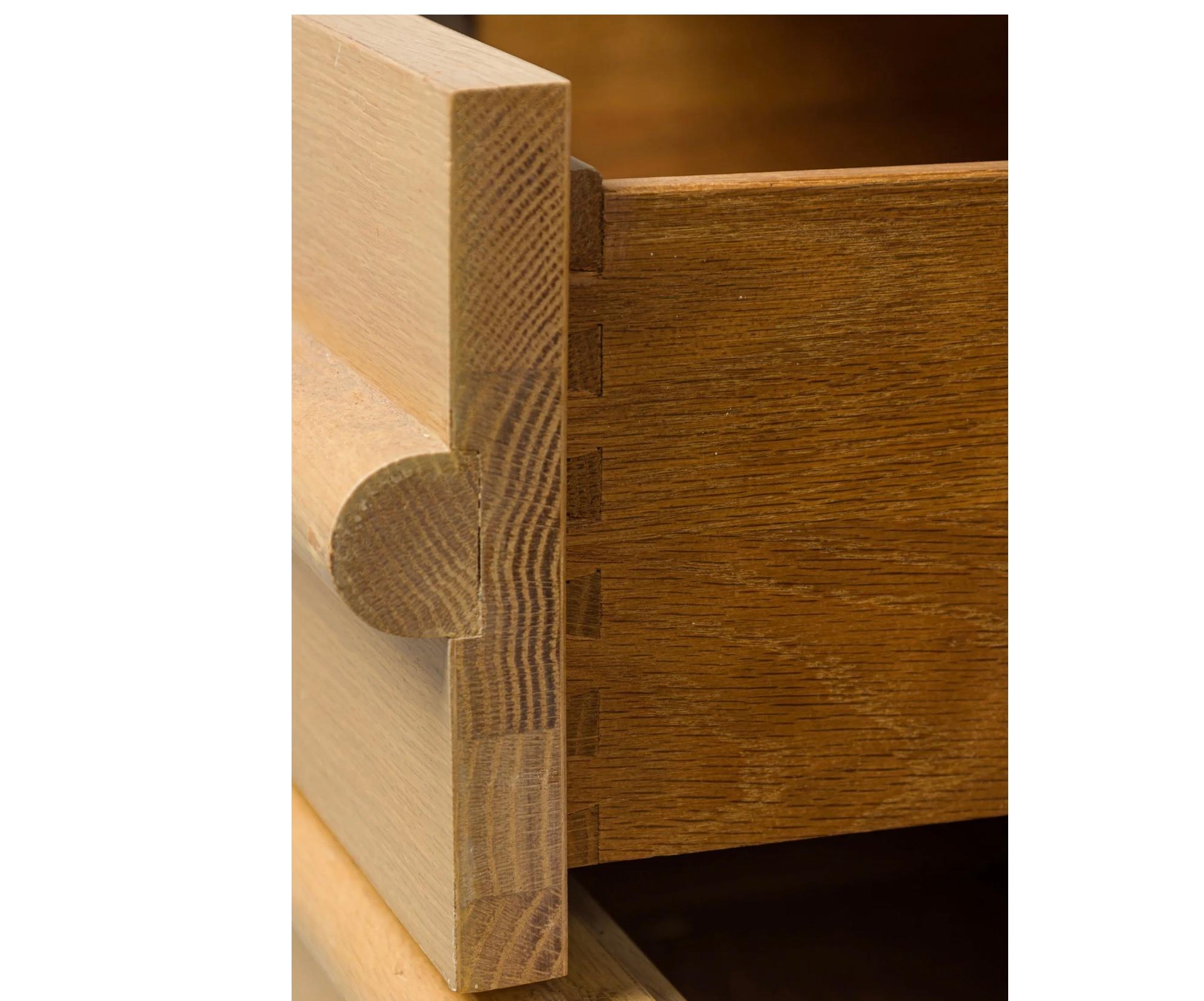 American Jay Spectre Modern White Oak dresser 7 drawer post modern Dresser