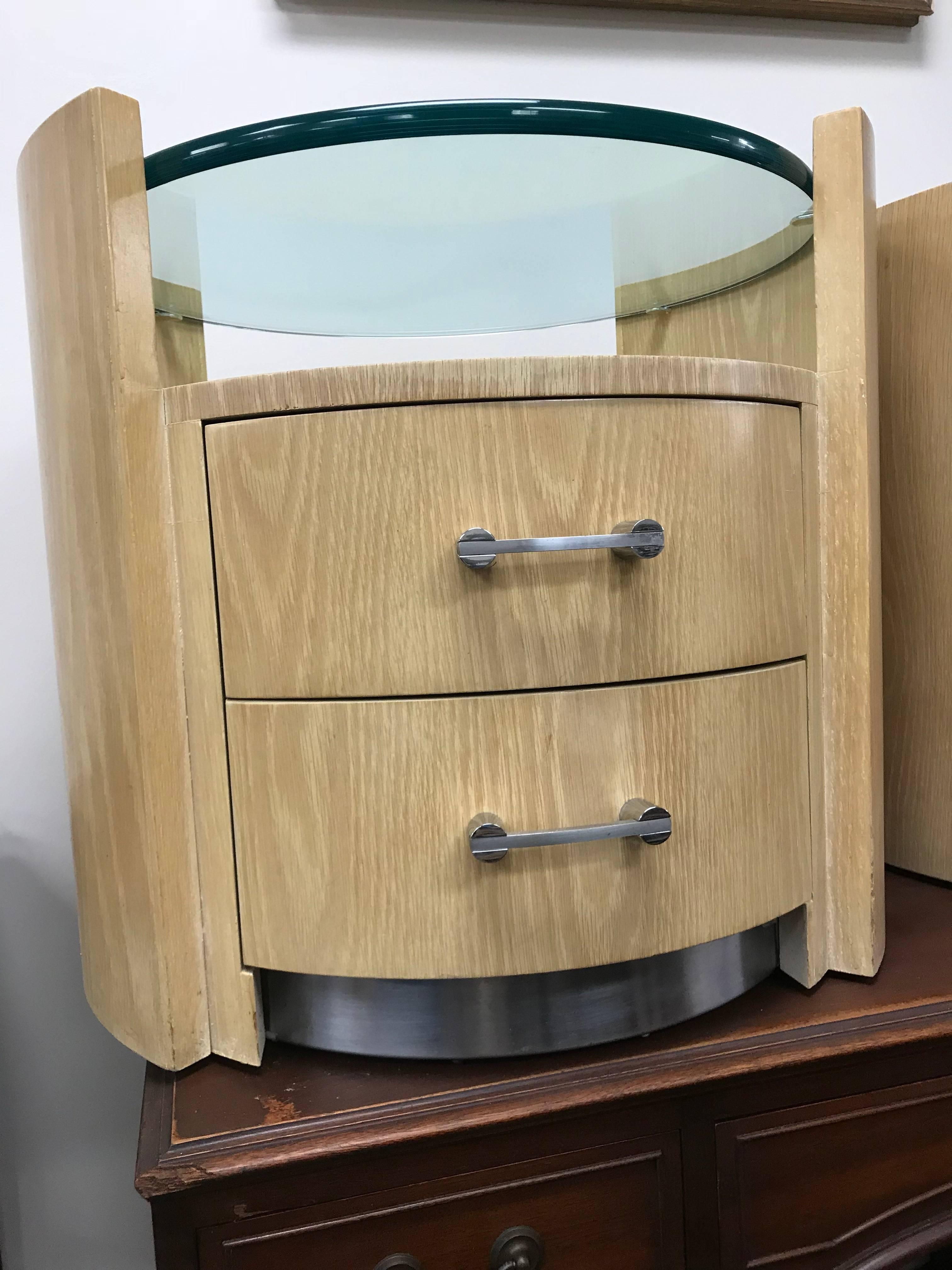 Jay Spectre Pair of Eclipse Nightstands for Century 4