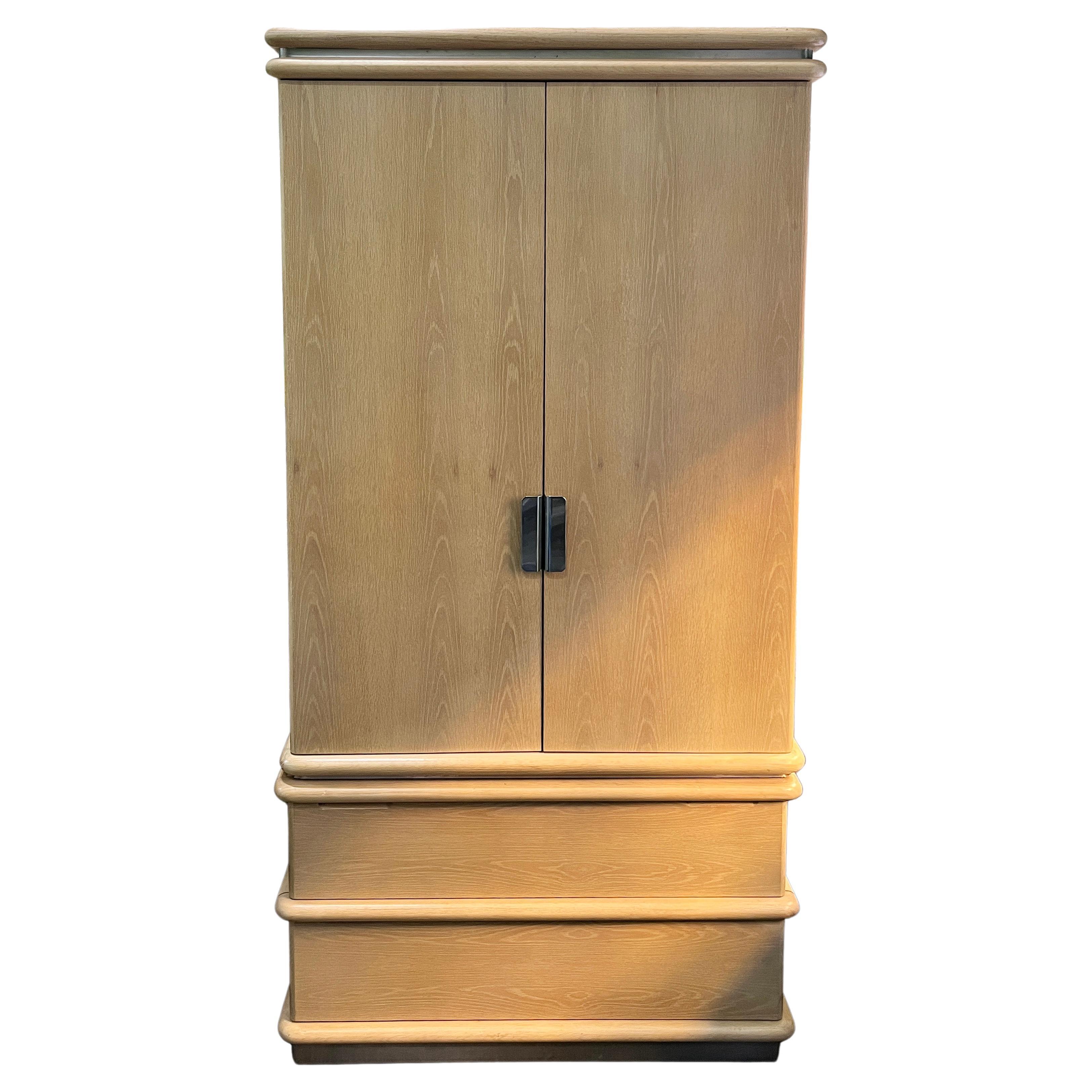 Jay Spectre Tall Ribbed Armoire, 1980s (Signed)
