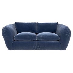 Jay Spectre Sofa Navy Blue Mohair, 1990