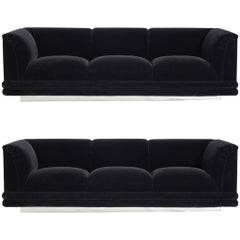 Jay Spectre Sofas on Chrome Bases