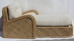 Jay Spectre Steamer Wicker Chaise Longue Chair