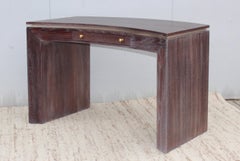Jay Spectre Style Cerused Oak Curved Desk
