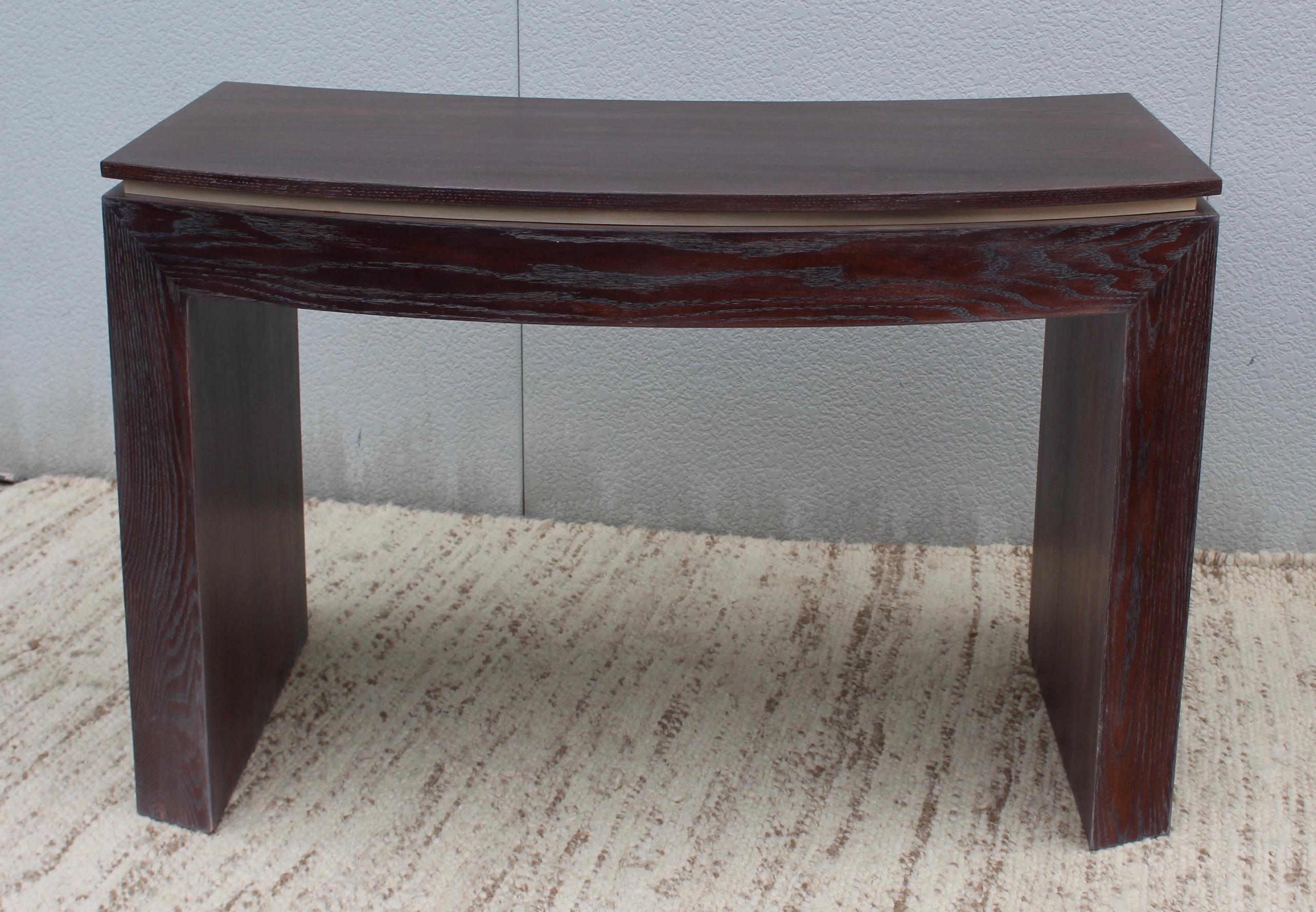 20th Century Jay Spectre Style Cerused Oak Curved Desk