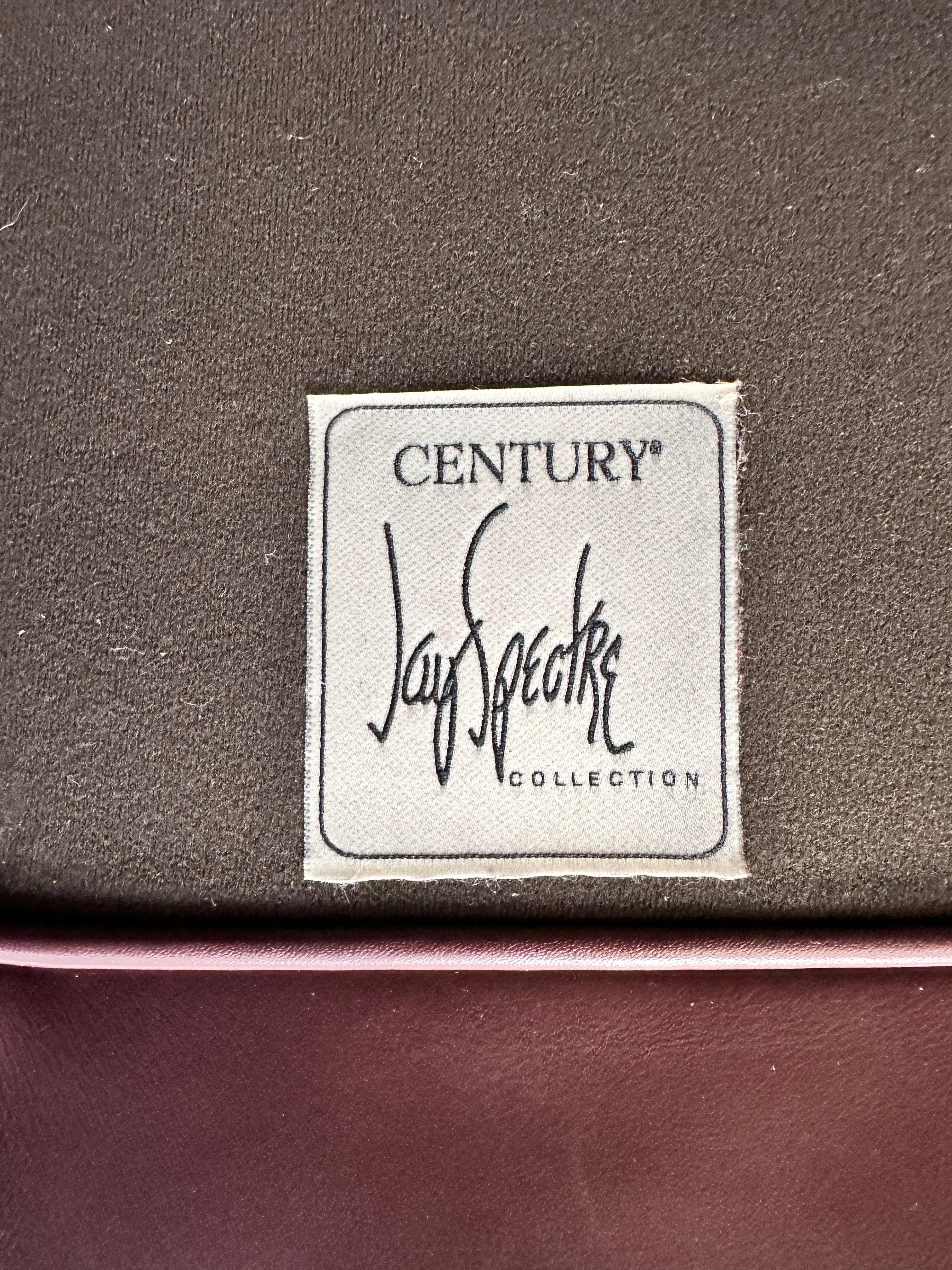 Chaise longue en cuir Tycoon de Jay Spectre en bourgogne pour Century en vente 2