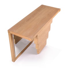 Jay Spectre Vintage 1980er Jahre Neo-Deco-Konsolentisch aus Keramik mit Spiegelrückenlehne