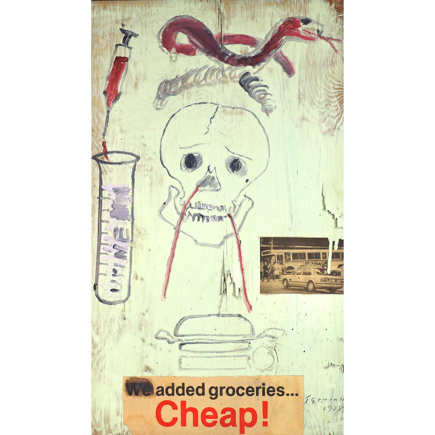 Jay Steensma Figurative Painting – added grocery. ...Cheap!