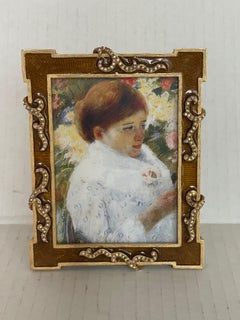 Jay Strongwater Marco de fotos de caballete con Swarovski de bronce 2010